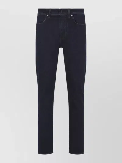 Stone Island Trousers Five Pocket Belt Loops Contrast Stitching In Black