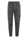 Stone Island Cargo Patch-pocket Trousers In Black