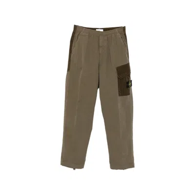 Stone Island Elastic-waist Casual Trousers In Green