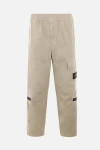Stone Island Compass-badge Cargo Trousers In Sand