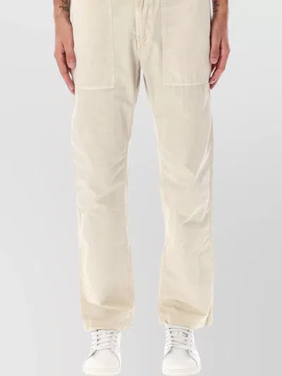 Stone Island Trousers Utility Multiple Pockets In White
