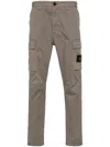 Stone Island Compass-badge Tapered Cargo Trousers In Brown