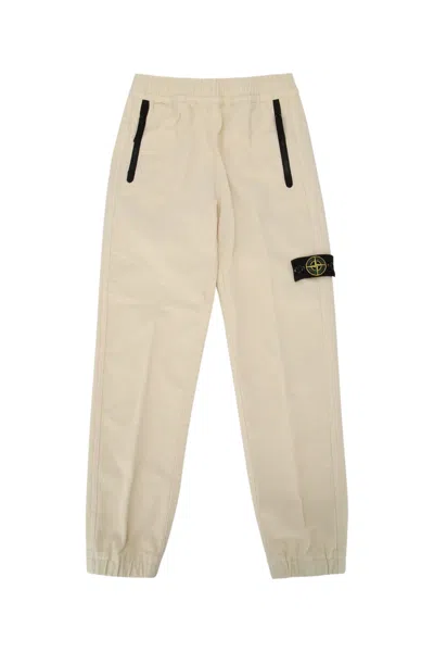 Stone Island Kids' Trousers In Brown