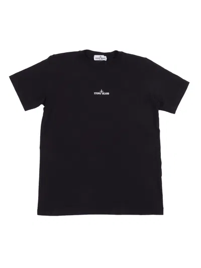Stone Island Kids'  T-shirt In Black