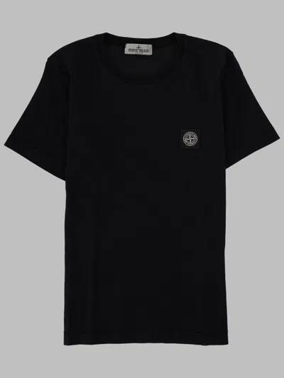 Stone Island T-shirt Con Logo In Black