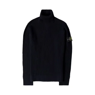 Pre-owned Stone Island Turtleneck Jumper 'blue' | Men's Size Xxl
