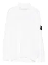 Stone Island Turtleneck Logo-patch Sweater In White