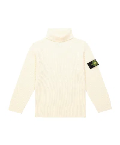 Stone Island Turtleneck Sweater In White