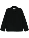 Stone Island Tailored Black Casual Jacket With Minimalist Design In Black