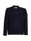 Stone Island Two-button Polo Shirt In Blue