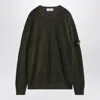 Stone Island Two-tone Fern-coloured Cotton Sweater In Green