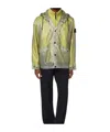 Stone Island Two-tone Fern-coloured Jacket In Translucent Polyurethane Men In Yellow