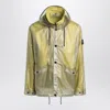Stone Island Two-tone Fern-coloured Jacket In Translucent Polyurethane Men In Yellow