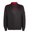 Stone Island Two-tone Sweater In Burgundy