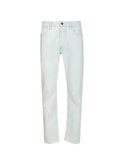 Stone Island Branded Cotton Jeans Trousers Belt Loops In White