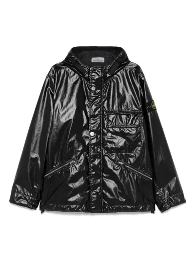 Stone Island Ultra-light Cotton Laminated Hooded Padded Jacket