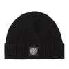Stone Island Berretto Con Applicazione Compass In Black