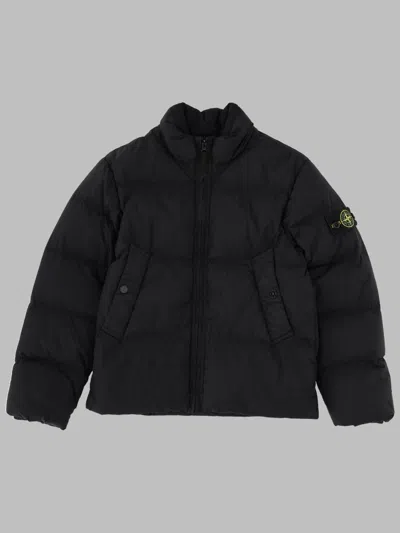 Stone Island Unisex Kids Rds Down Puffer Sports Jacket In Black