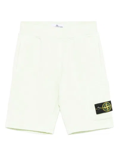 Stone Island Unisex Mini Sweatshirt Shorts In Green