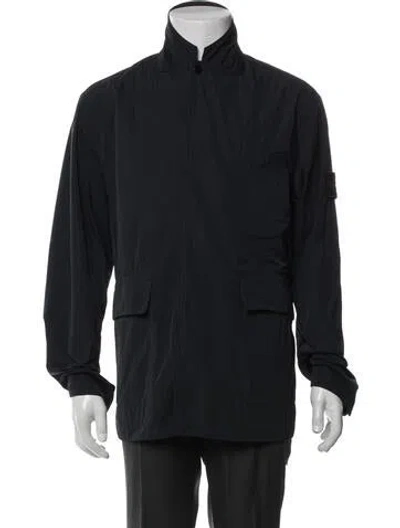 Pre-owned Stone Island Utility Jacket In Black/blue