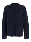 Stone Island Cotton And Virgin Wool Sweater In Blue