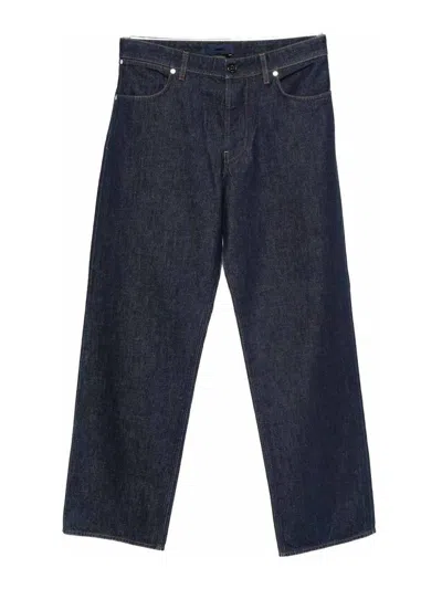 Stone Island Regular-straight-fit Five-pocket Jeans With Rinsed Finish In Blue