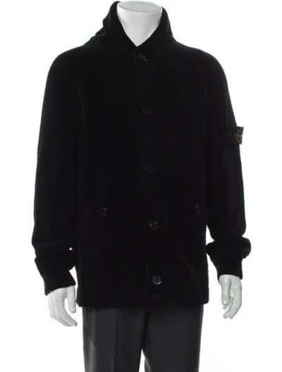 Pre-owned Stone Island Varsity Jacket In Black