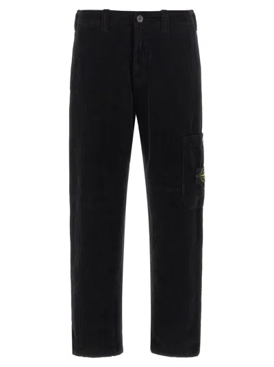 STONE ISLAND VELVET CARGO PANTS