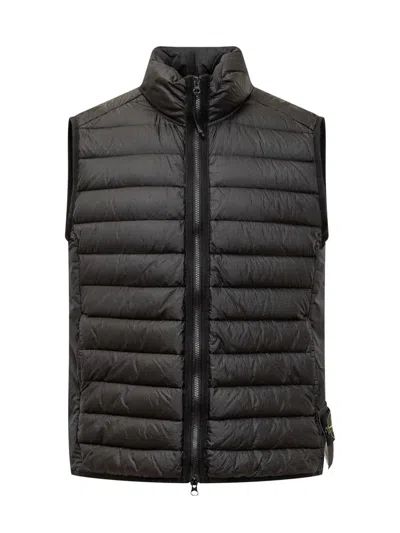 Stone Island Vest In Black
