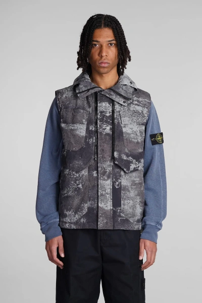 Stone Island Vest In Grey Polyamide