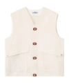 Stone Island Vest With Button Fastening And Rubber Patches In Pink