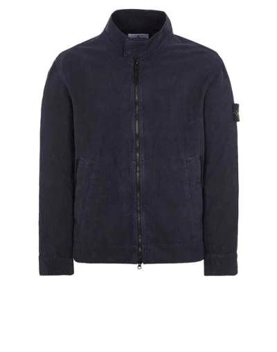 Stone Island Veste Légère Bleu Lin, Polyamide In Blue