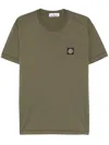 Stone Island Men's Logo Cotton T-shirt In Green