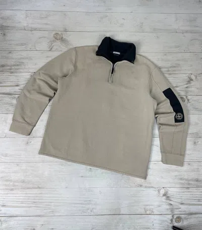 Pre-owned Stone Island Vintage  1/4 Zip Sweatshirt 2003 In Sand