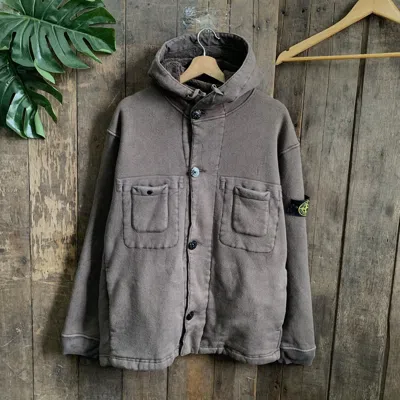 Pre-owned Stone Island Vintage  Hooded Jacket In Brown