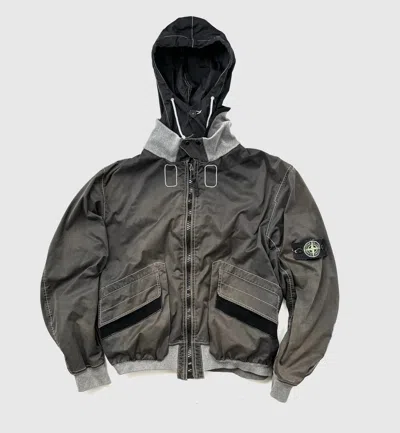 Pre-owned Stone Island Vintage  Hooded Jacket In Gray