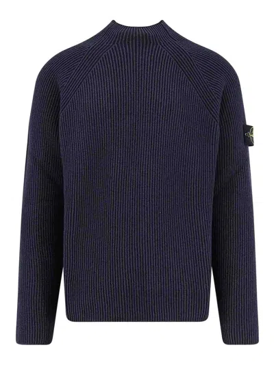 Stone Island Virgin And Cotton Wool Shirt In Black