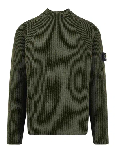 STONE ISLAND VIRGIN AND COTTON WOOL SHIRT