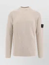 Stone Island Men Certified Virgin Wool And Cotton Sweater In Neutral