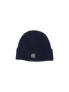 Stone Island Compass Logo Patch Cap In Blue