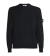 Stone Island Organic Cotton Crewneck Sweatshirt In Black