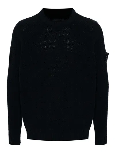 STONE ISLAND VIRGIN WOOL KNIT SWEATER