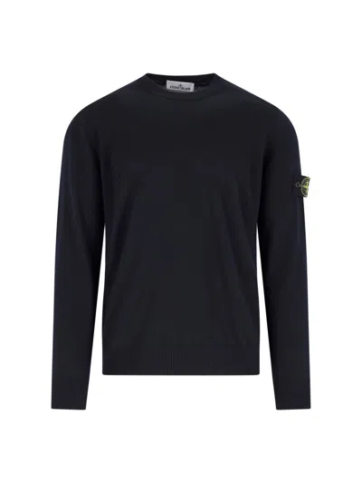 STONE ISLAND VIRGIN WOOL LOGO SWEATER
