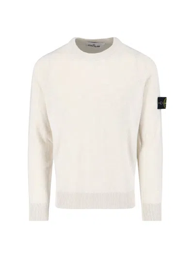 STONE ISLAND VIRGIN WOOL LOGO SWEATER