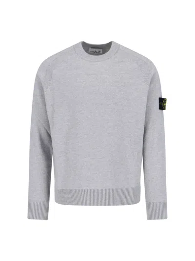 STONE ISLAND VIRGIN WOOL LOGO SWEATER