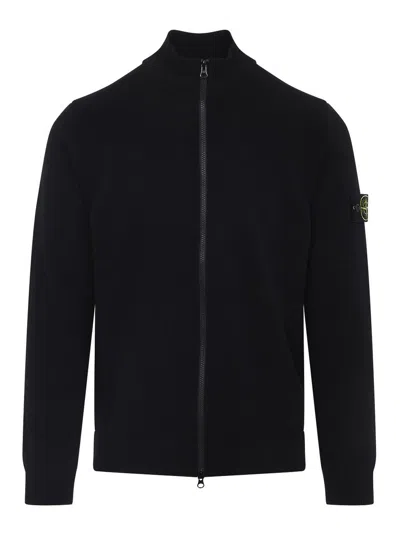 STONE ISLAND SUÉTER CUELLO REDONDO - NEGRO