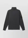 Stone Island Virgin Wool Turtleneck Sweater With Long Sleeves In Gray
