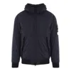 Stone Island Compass-patch Zip-up Jacket In Blue
