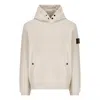 Stone Island Waffen Patch Hoodie 'beige' In Neutral