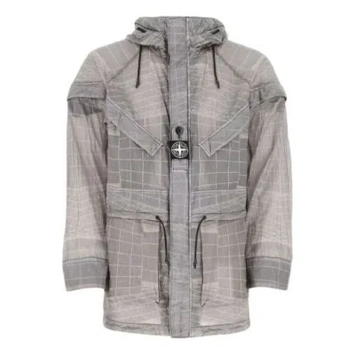 Stone Island Waffen Reflective Windbreaker 'grey' In Gray